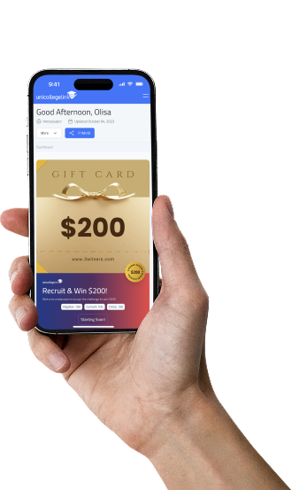 Phone showing $200 reward